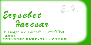 erzsebet harcsar business card